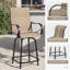 Tabourets de bar d'extérieur en fer 27 po avec dossier Lark Manor-1035978574-1035978575