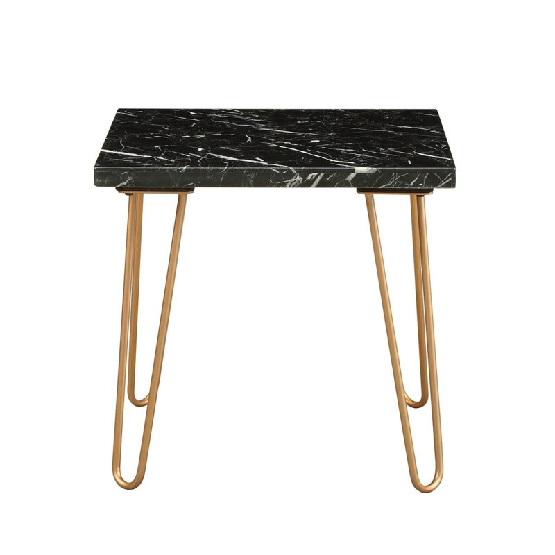 Table de bout en marbre noir Modern Elegance