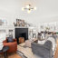 5-light Symmetrical Frosted Glass Semi-flush Mount