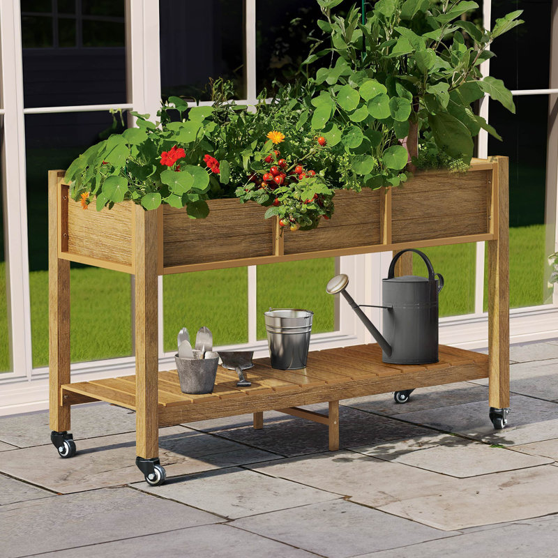 Rufaidah Raised Garden Bed with Drainage Holes, Brown
