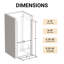 Porte de douche pivotante H 30 po x H 72 po Mortix avec panneau de douche en verre trempé transparent de 1/4 po et joint magnétique et conception étanche ARO-PT01MB3072-115969138