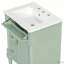 Meuble-lavabo autoportant de 24 po avec lavabo, armoire noire, tiroir rabattable, tablette réglable et poignées en métal-376659215-376659203