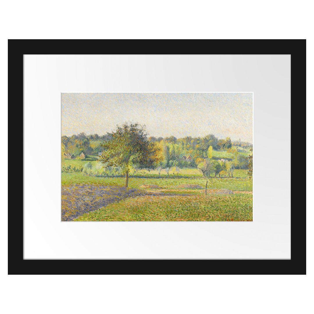 Gerahmter Kunstdruck Prairie À Éragny von Camille Pissarro