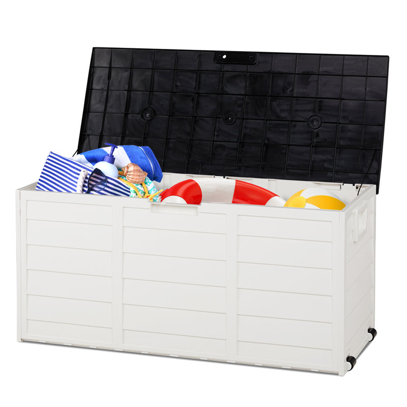 Boîte de rangement pour armoire verrouillable 75 gallons, Blanc/Noir