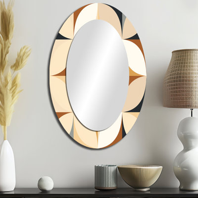 Geometric Harmony - Miroir mural ovale moderne
