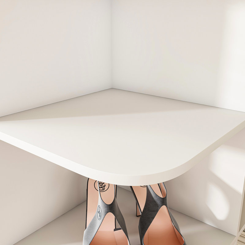 Étagère à chaussures rotative 7, armoire moderne, convient à 28 paires, support blanc American Design