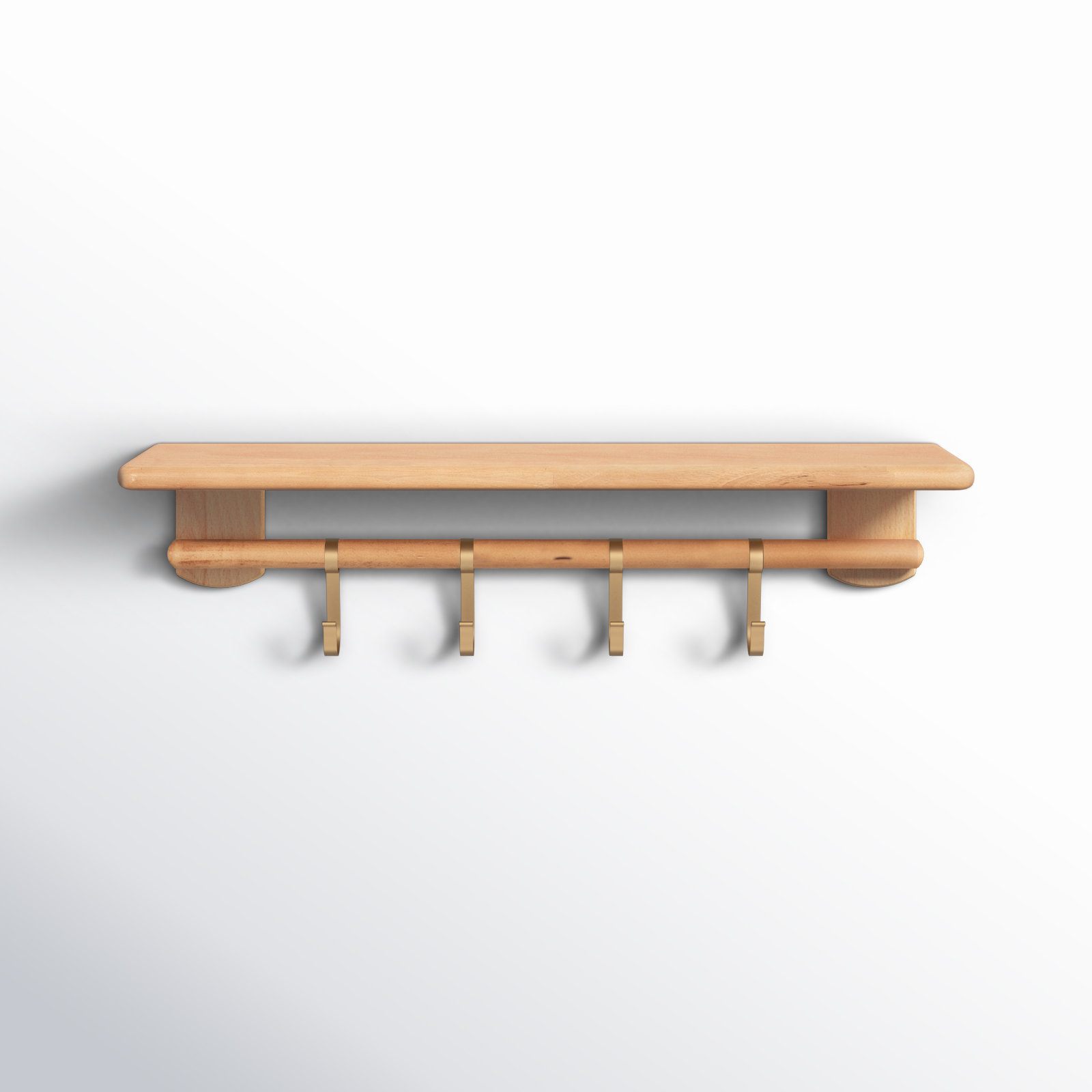 Faustina Wall Shelf with Hooks