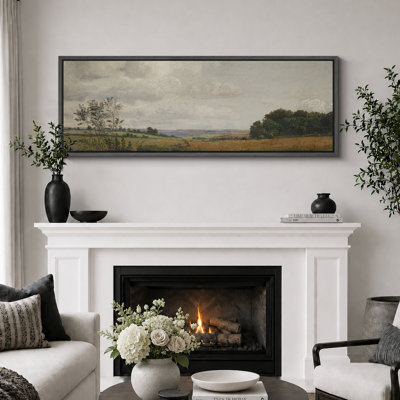 Rustic Countryside "Landscape Clouds Classic French Country Farmhouse Bedroom Extra Large Wall Decor