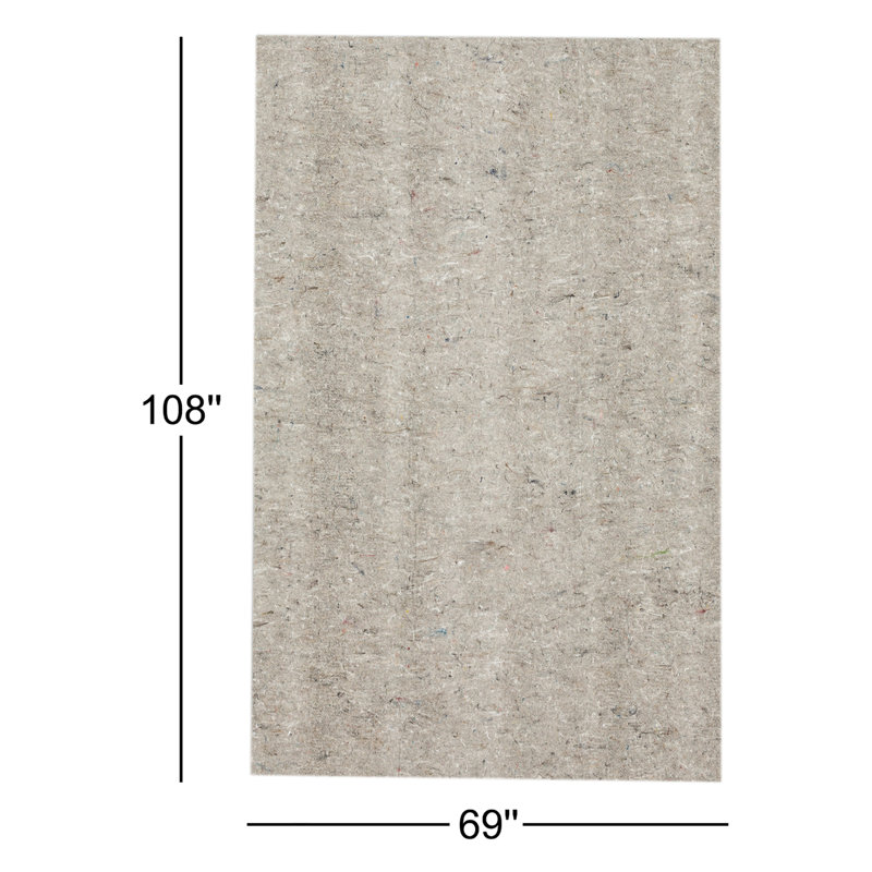 Bottorff Dual Surface 0.33" Non Slip Rug Pad, Rectangle 5'9" x 9'