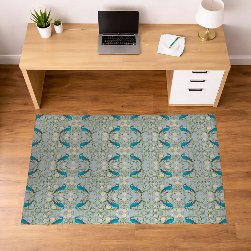 Tapis de bureau léger et antidérapant à profil bas Tweetie, Bleu, L 36 po x P 24 po