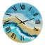 Composition abstraite en jaune et bleu VI - Horloge murale moderne-60281041