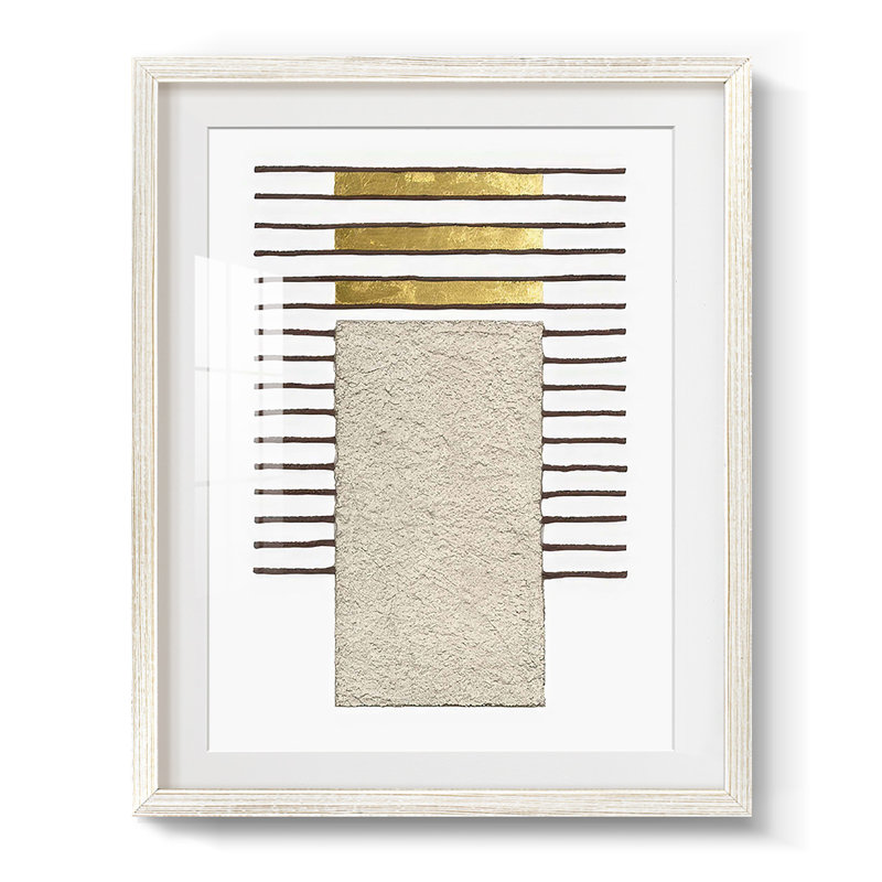 Or monolithe I - impression encadrée, H 28,5 po x l 20,5 po, Blanc