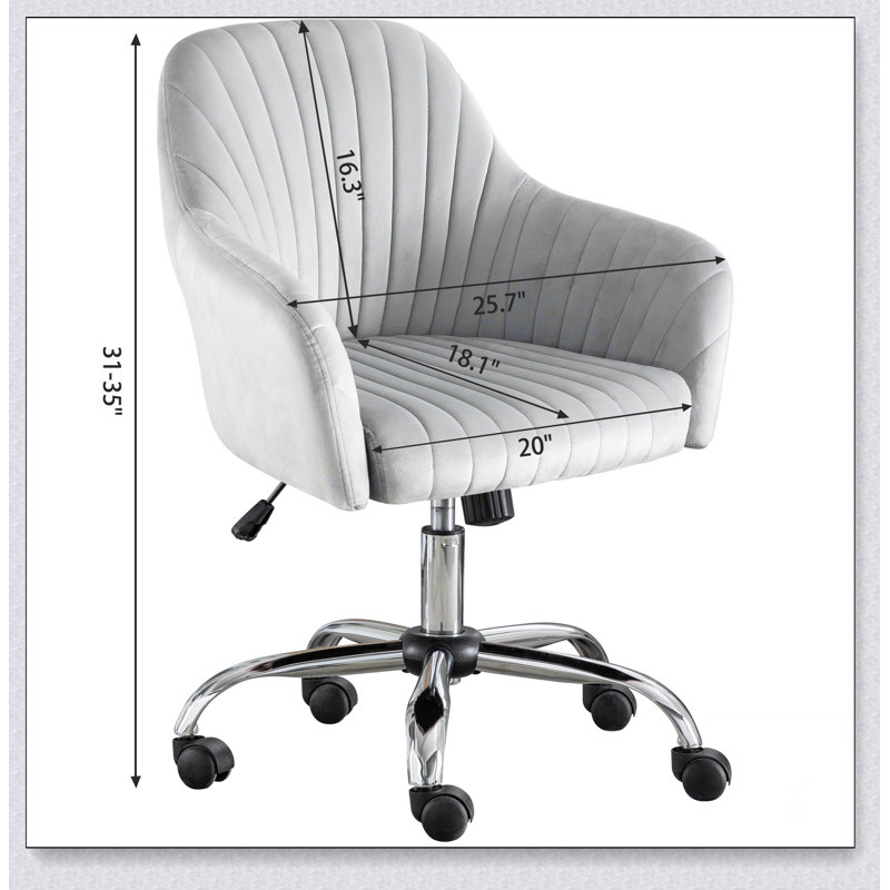 Chaise d'appoint Chaise de loisir moderne à hauteur réglable en velours, Gris clair