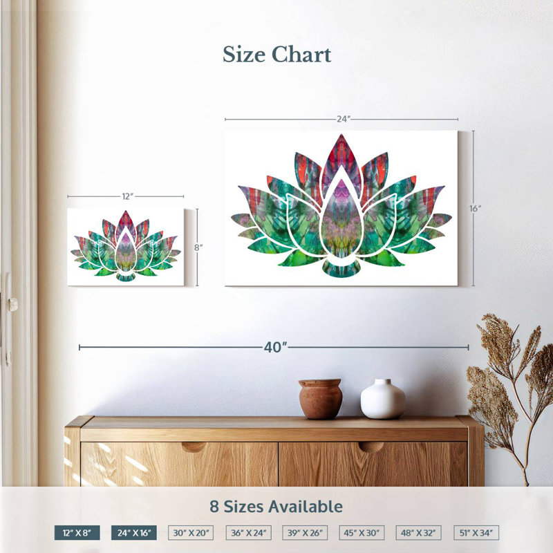 Harnek Lotus Patterns, 16" H x 24" W