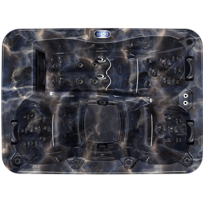 Spa Luxuria Spas 3 - Pers. 14 - Jet acrylique avec ozonateur en moka, Moka, Opale de minuit