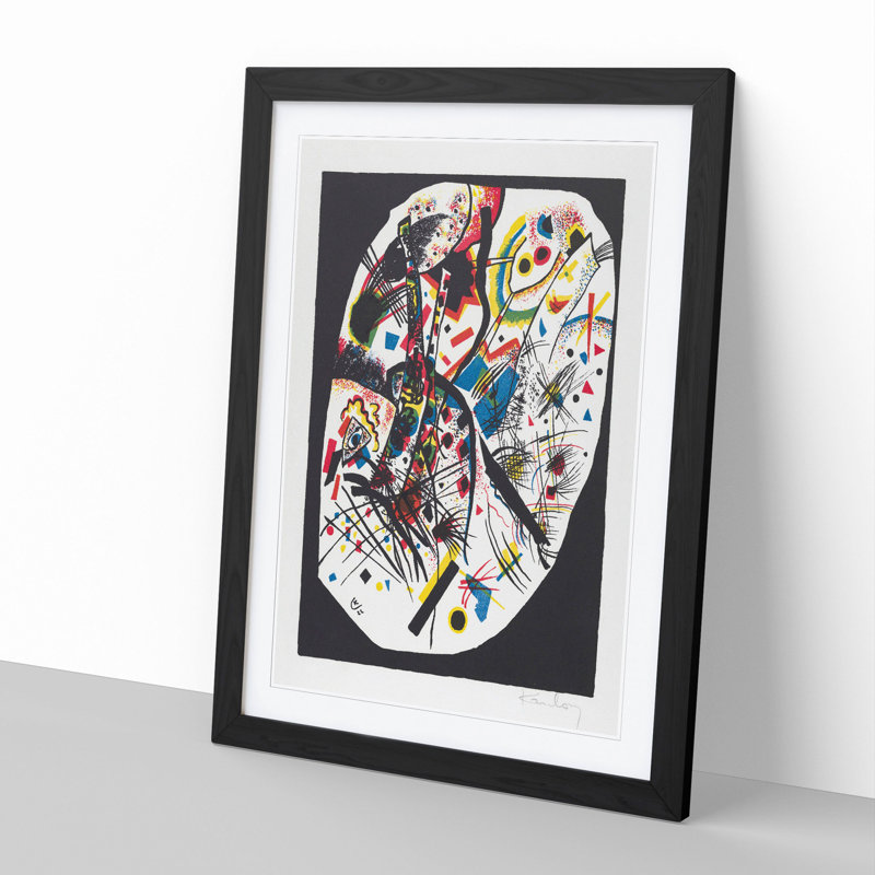 Small Worlds III by Wassily Kandinsky - Single Picture Frame Print on Wood, 48cm H x 36cm W x 2cm D, Black Framed