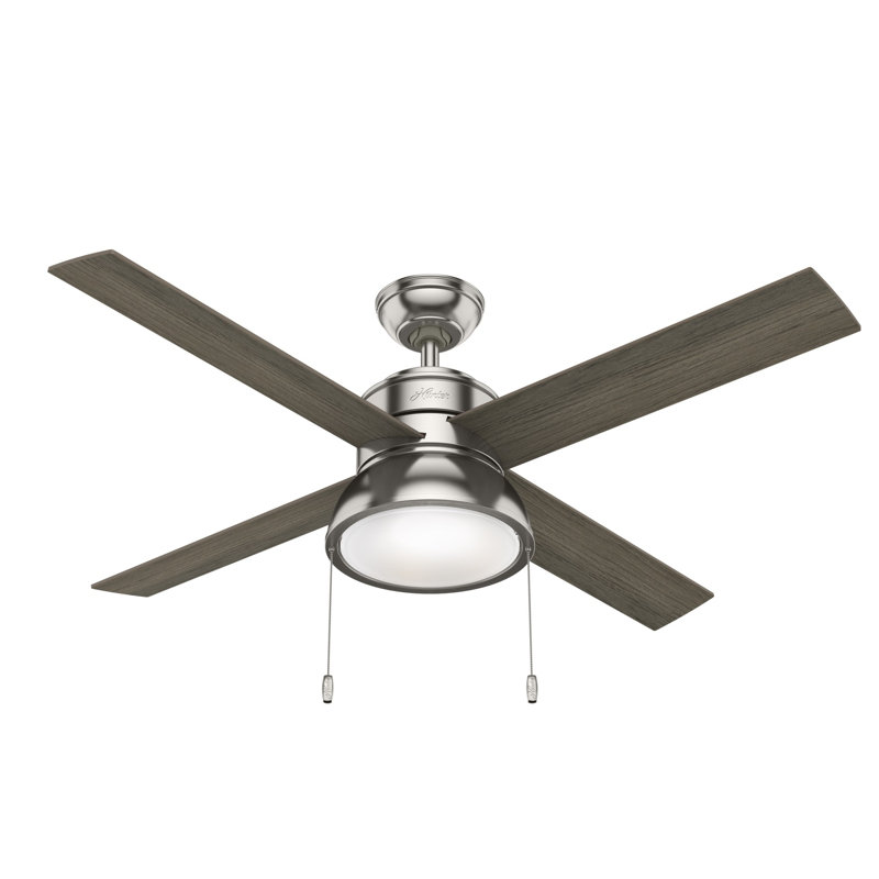 Loki Matte Silver 52" Ceiling Fan with LED Light Kit