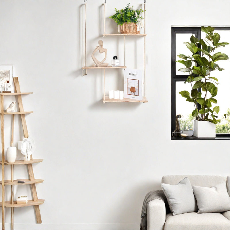 Tablettes suspendues Boho