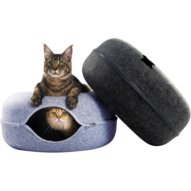 Lit pour chat Peekaboo, Gris, Grande taille: L 24 po x l 24 po