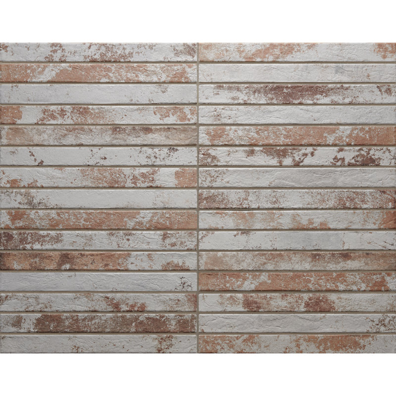 Carrelage mural en brique de porcelaine 2 po x 18 po, Blanc