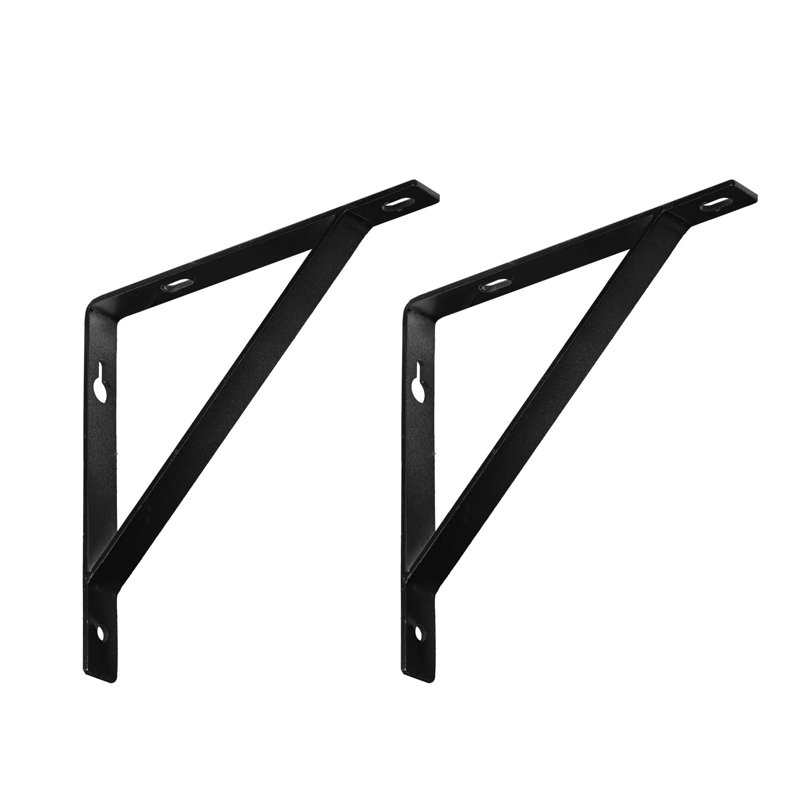 Ensemble de 7 tablettes murales en métal noir 7 po