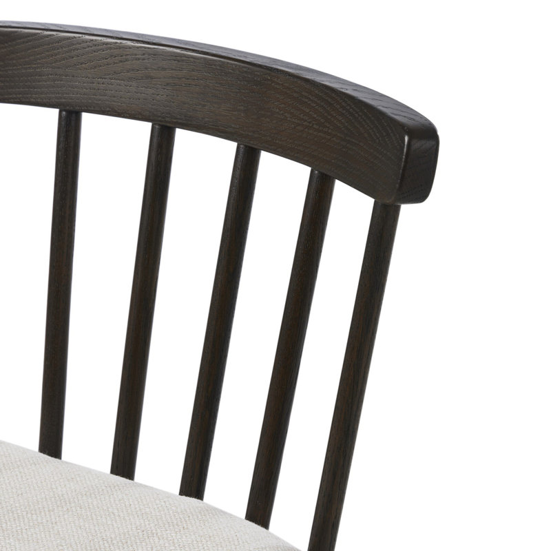 Kershaw Upholstered Dining Chair, Black