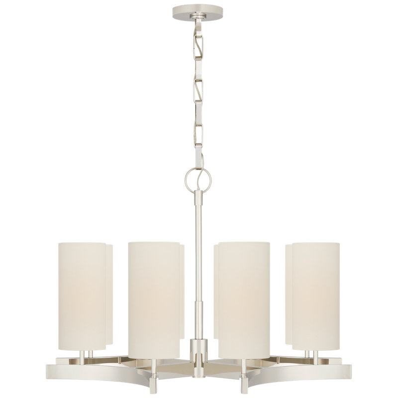 Suzanne Kasler Aimee Medium Chandelier, Polished Nickel