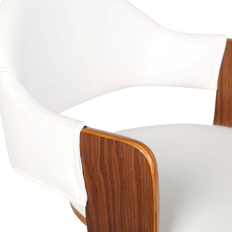 Lipe Swivel Adjustable Height Bar Stool, White