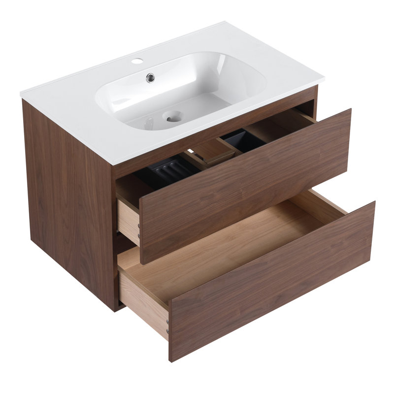 Meuble-lavabo 30 po avec comptoir en gel, tiroir