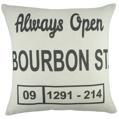 Bourbon St. Cotton Throw Pillow