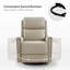 Fauteuil inclinable manuel pivotant en cuir véritable Chikako-78550773
