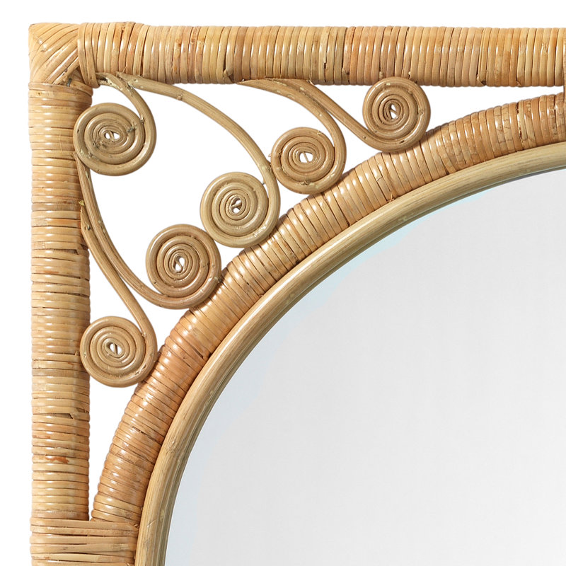 Primrose Handcrafted Rattan Rectangular Wall Mirror