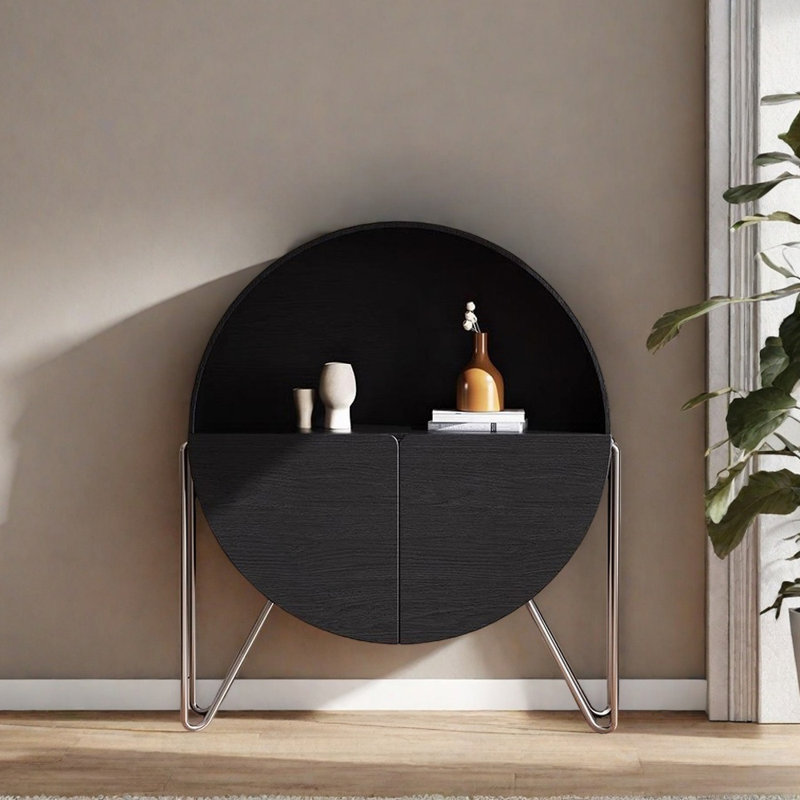 Console Minimalist, H 57,1 po x l 49,2 po x P 13,8 po, Noir