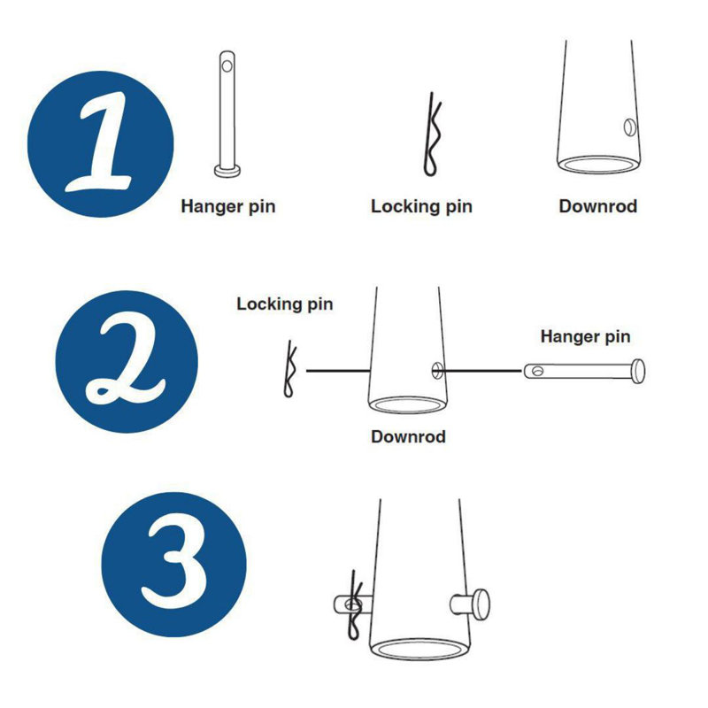 AirPro 36" White Ceiling Fan Downrod