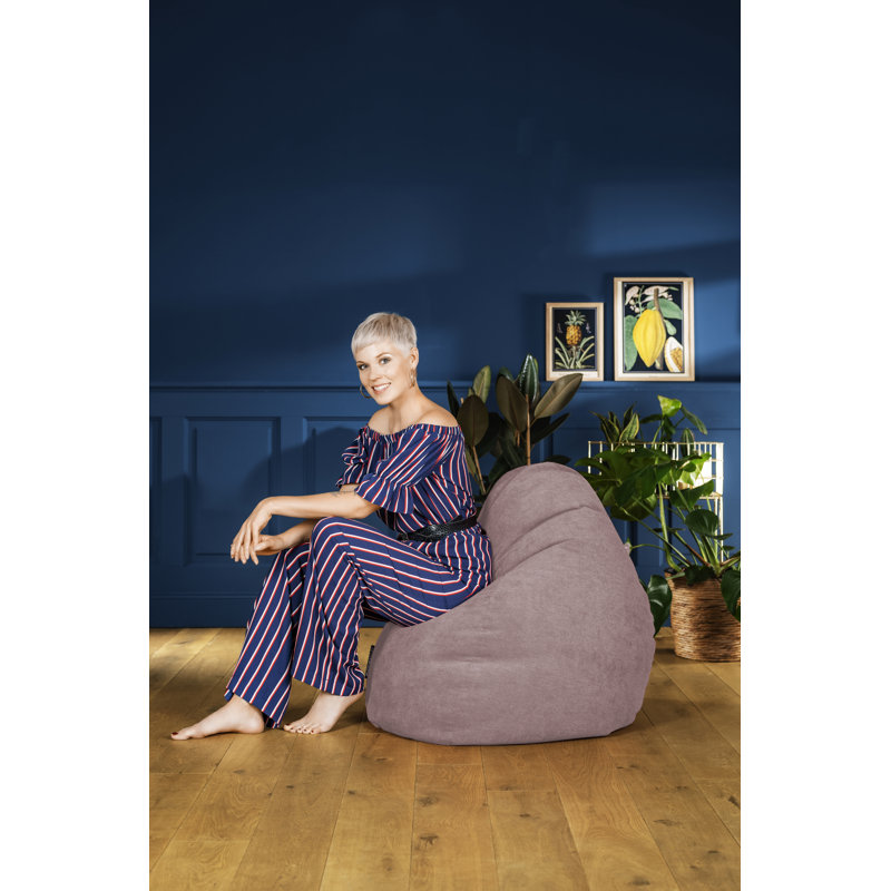 Alfa Standard Bean Bag Chair, Pink 100% Polyester