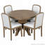 Ensemble de table de salle à manger extensible Vintage pour 4 à 6 personnes avec 4 chaises rembourrées, ensemble de table de ferme rustique de 42 à 58 pouces avec finition vieillie pour la salle à manger et la cuisine-1347248719