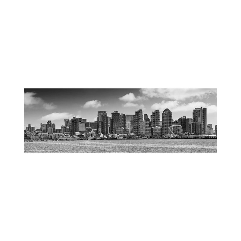 San Diego Skyline View From Harbor Island by Melanie Viola - Wrapped Canvas Panoramic Print