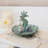 Jewelry Holder Seahorse With Shell Dish Decorative Hanging Jewelry Stand Display Vintage Ring Tray Earring Necklace Metal Organizer, Aqua Blue