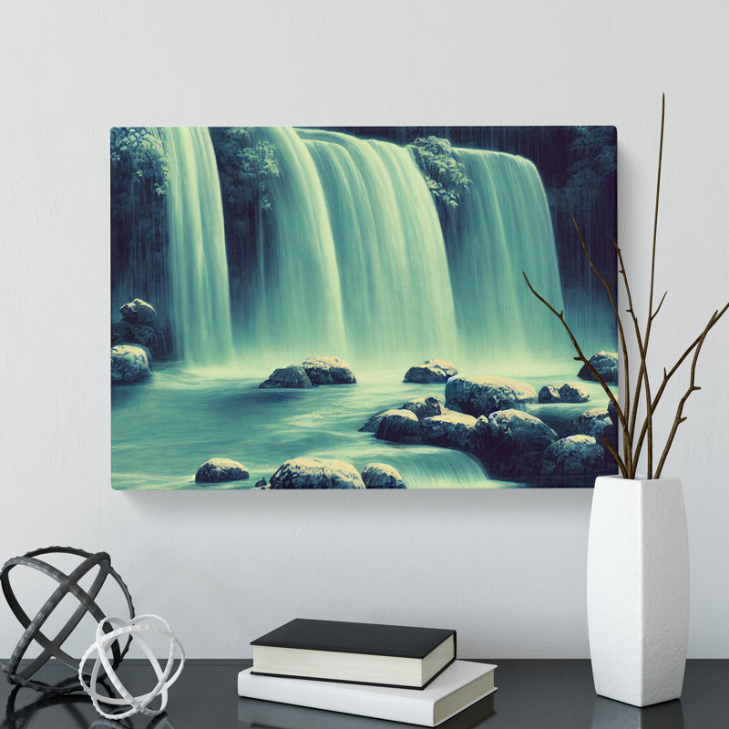 Awesome Waterfall - Wrapped Canvas Print, 35cm H x 50cm W x 3cm D