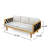Three-Seater Outdoor Daybed - Acacia Wood Patio Lounge Sofa With Light Grey Cushions | Gift Idea