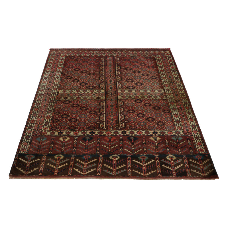 Antique One-of-a-Kind 4'X6' Hand Knotted Area Rug