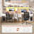 47"-59" Computer Desk with LED Lights & Outlet & Hutch-1209694760-1209694762