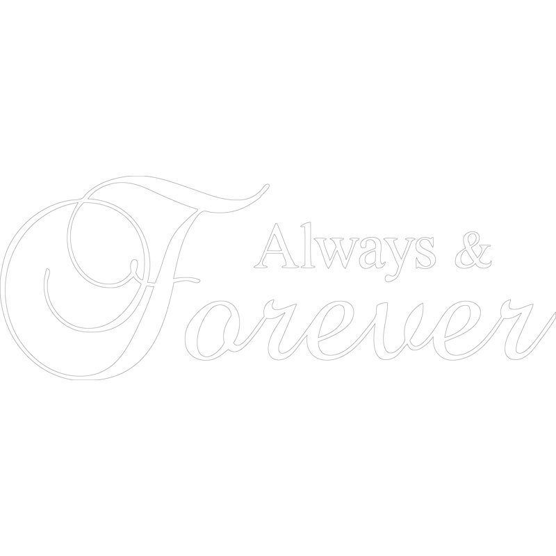 Décalcomanie murale Forever & Always - Autocollant en vinyle romantique pour chambre à coucher, salon ou décoration de mariage