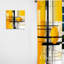 Parchemin jaune brillant Parchemin abstrait Collages II - Rideau Collages - Velours obscurcissant - 1 panneau-693397299