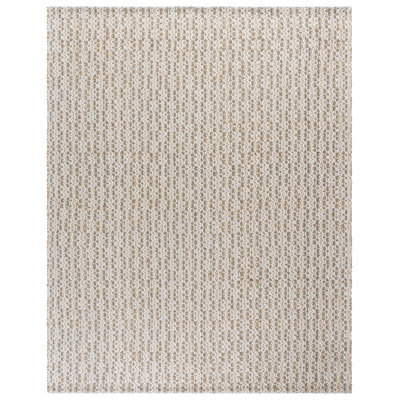 Natural Fiber 225 Hand Loomed Jute/Wool/Pet Striped Rug in Natural/Ivory