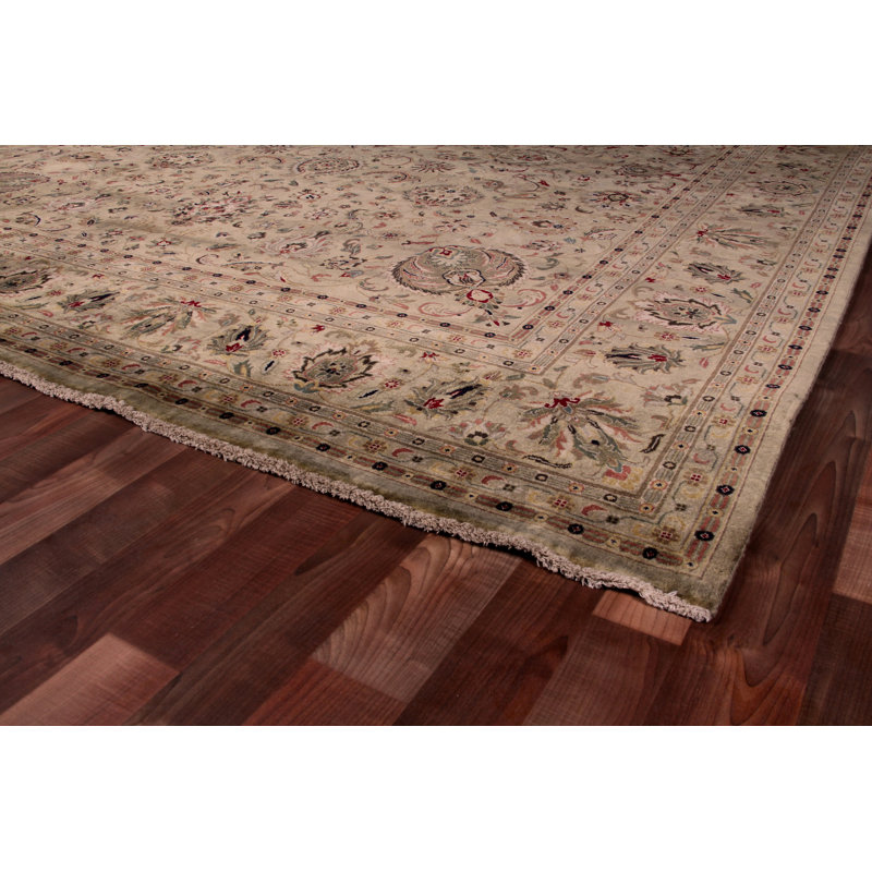 Antique Weave Sultanabad Wool Oriental Area Rug in Beige/Red, Rectangle 15' x 20'
