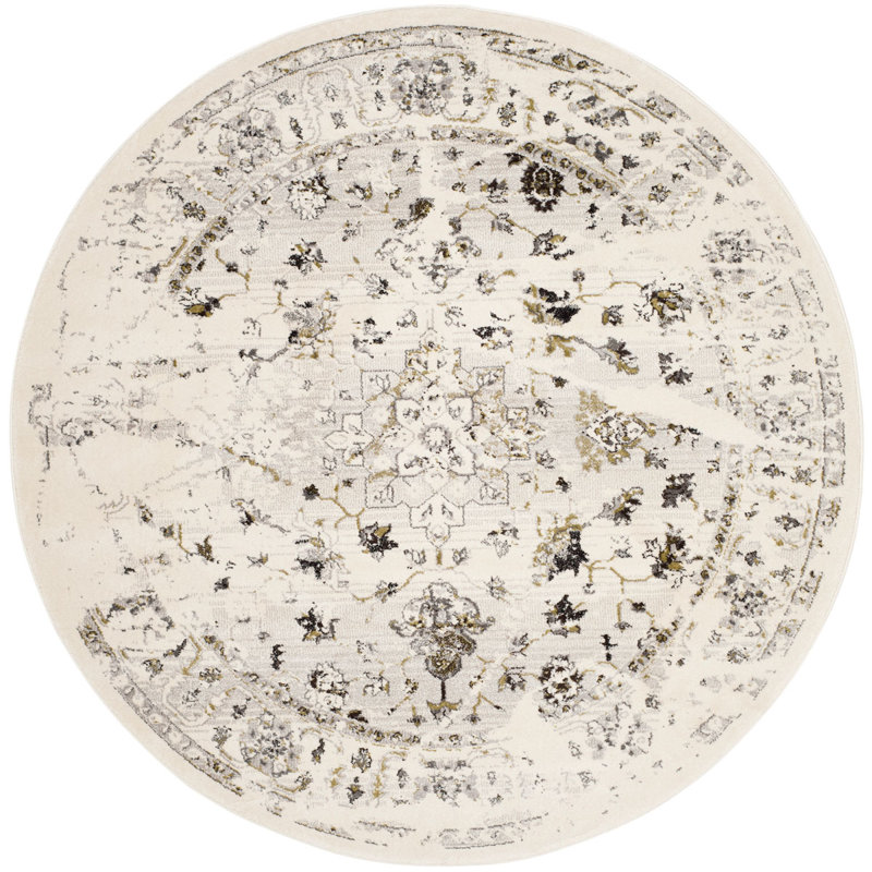 Spann Porcello Performance Abstract Rug, Round 6'7"
