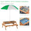 Outsunny Kids Picnic Table, Sand and Water, Benches, Kids 3-6, Brown