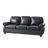Gerardo 85.5" Genuine Leather Traditional Rolled Arms Sofa With Nailhead Trims-1837468515