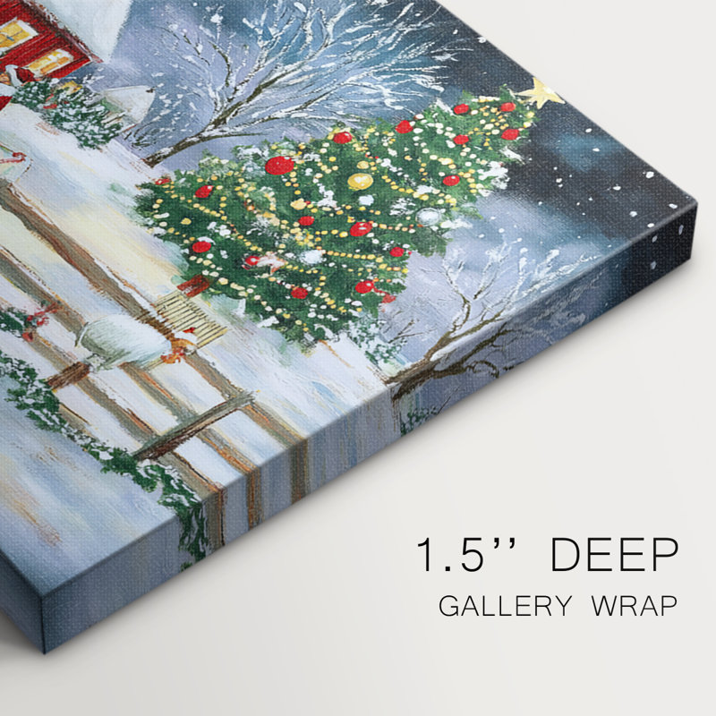 Christmas Holiday Art III- Gallery Wrapped Canvas-XLIII, 12" H x 18" W